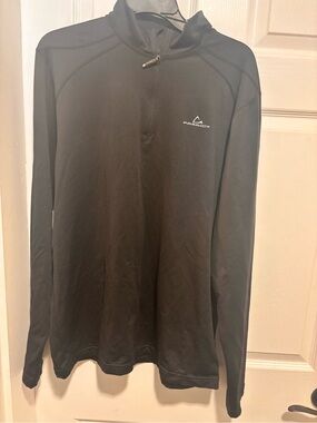 Paradox Men’s Black Long-Sleeve Half-Zip Performance Top Size L